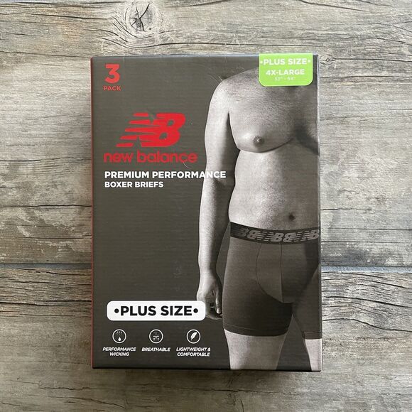 New Balance Boxer Briefs Mens Size 4XL Orange Black Anti-Chafe Plus 52-54 - Picture 2 of 12